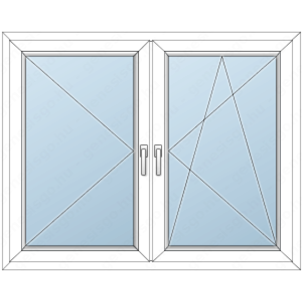 Kétszárnyas ablak 1480 x 1180